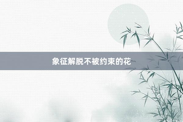 象征解脱不被约束的花