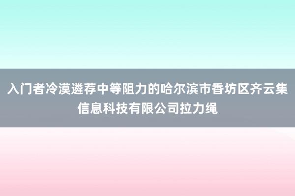 入门者冷漠遴荐中等阻力的哈尔滨市香坊区齐云集信息科技有限公司拉力绳
